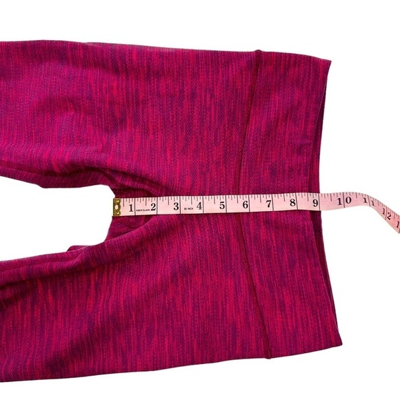 Lululemon Wunder Under Crop II red pink berry space dye leggings 4 - Picture 14 of 16